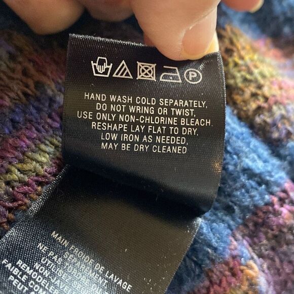 Anthropologie Fiets Voor Long Waterfall Open Front Cardigan Alpaca Wool Navy S - Picture 13 of 13